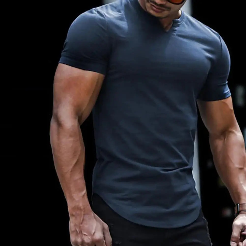 Fabian - Dunkelblaues Muskelshirt