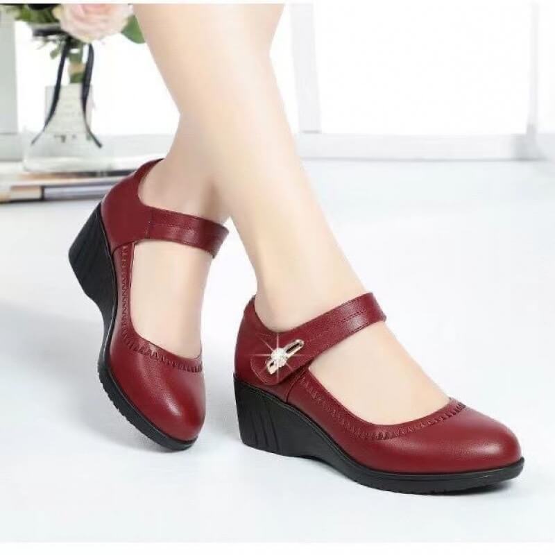 Schwarze Casual-Wedges - Clara