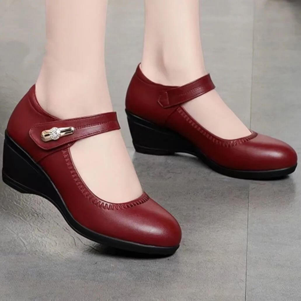 Schwarze Casual-Wedges - Clara