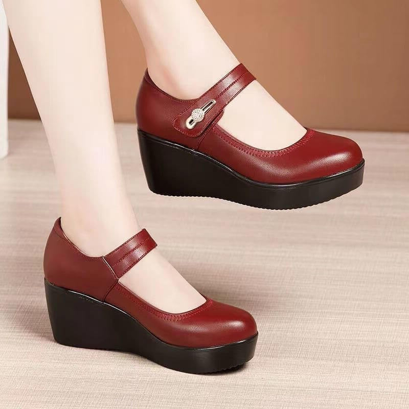 Schwarze Casual-Wedges - Clara