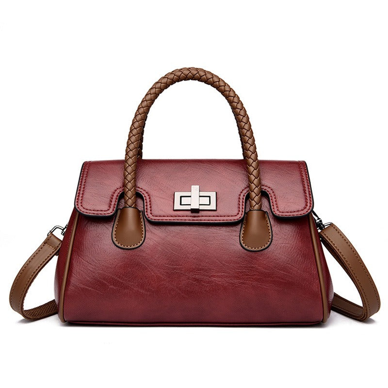 Clara - Braun Geflochtene Handtasche