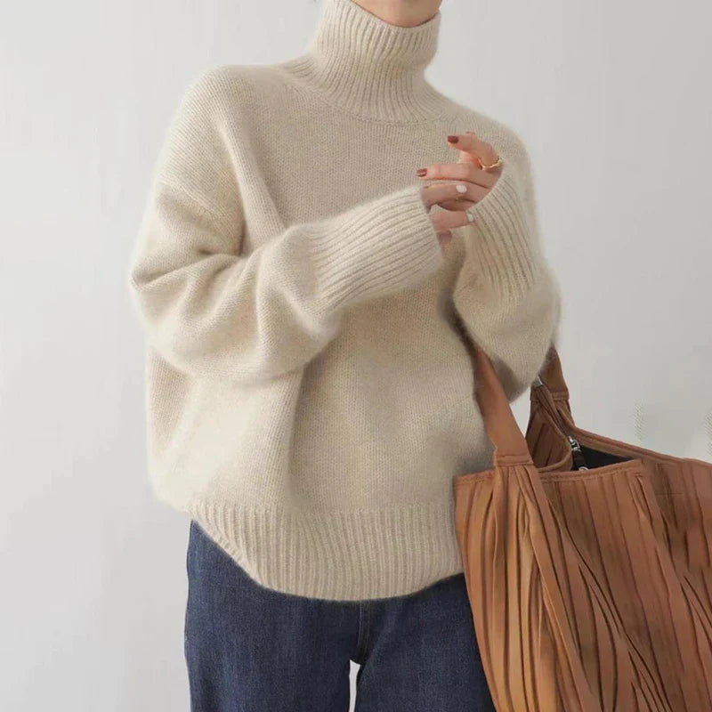 Kaschmir Strickpullover Khaki – Sofiaer