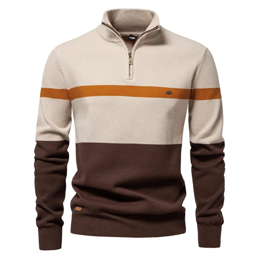 Khakifarbener Pullover für Herren – CozyClassic