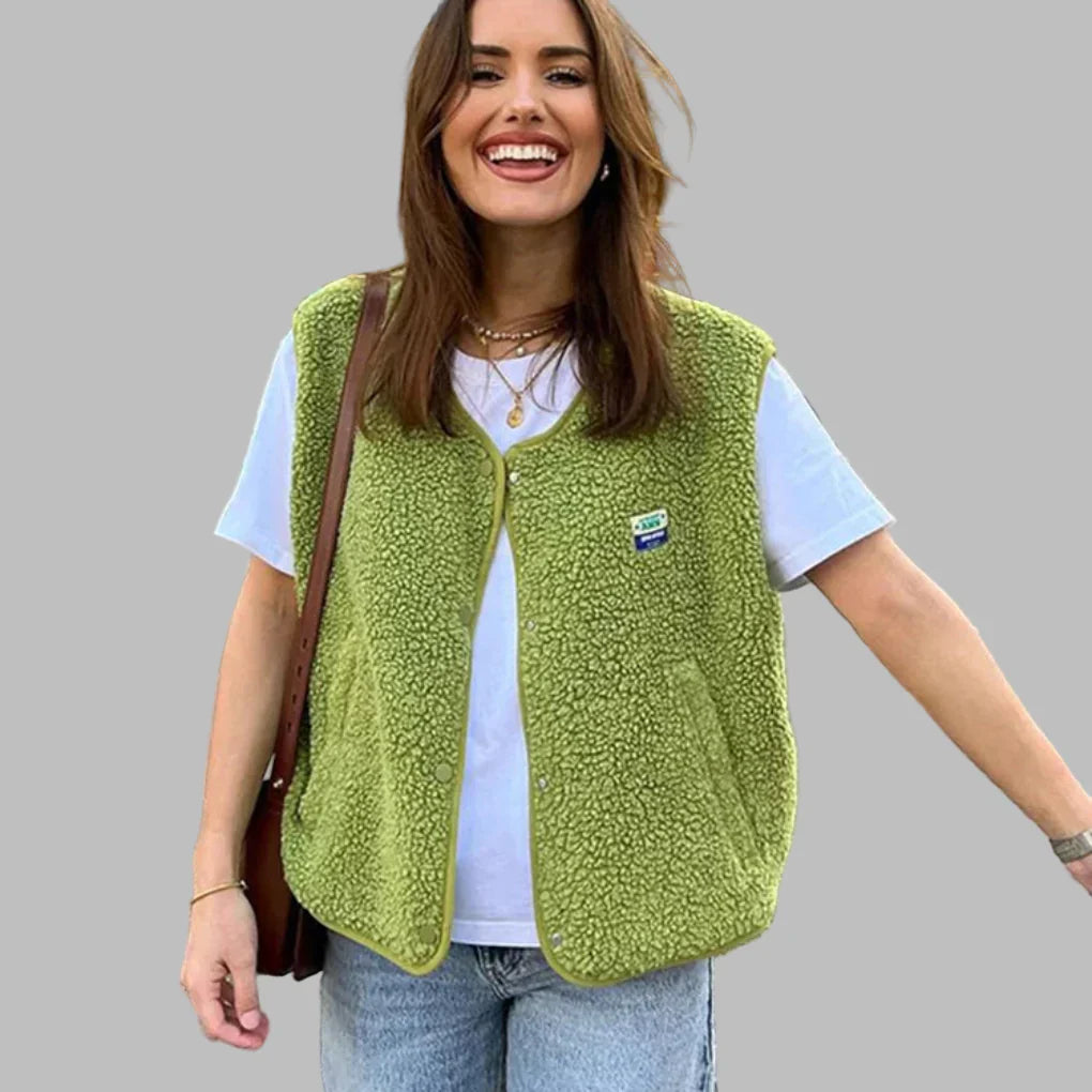Hochwertige lammwollweste – damen