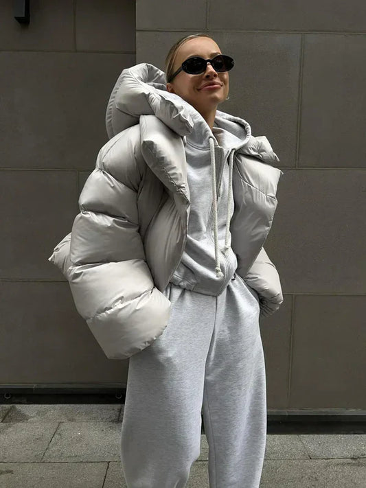 Leonore – stilvolle pufferjacke mit kapuze und wärmeschutz