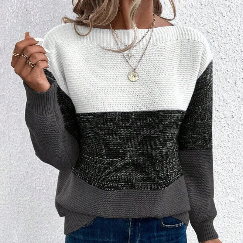 Eleganter Winterpullover Grau - Nora