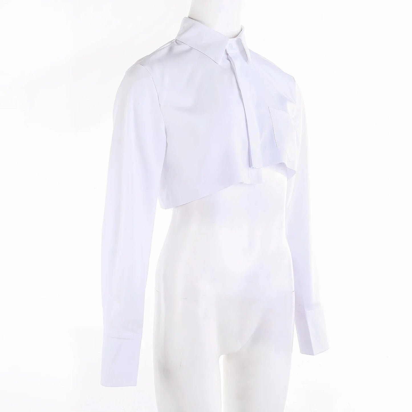 Weißes Cropped Shirt - Lara