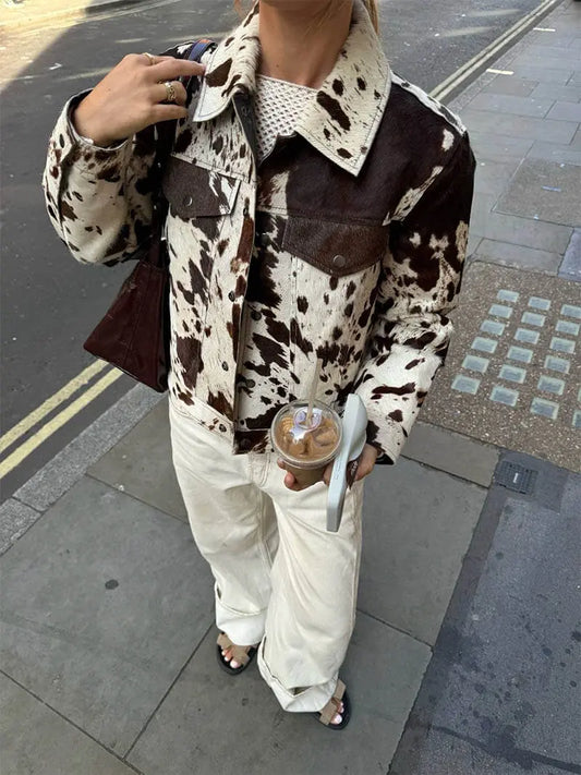 Nova wildleder-kuhjacke – moderner lederlook in wildlederoptik