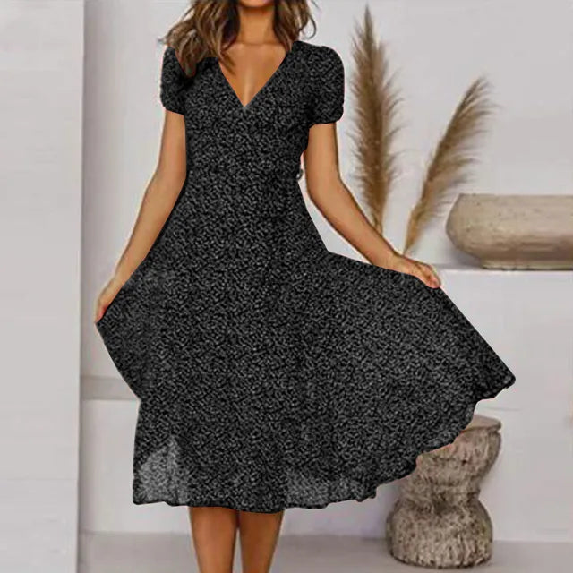 Ava - Marineblaues Damenkleid