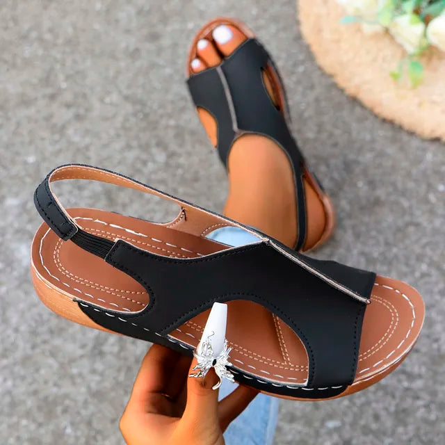 Zoey - Schwarze Damen-Sandalen