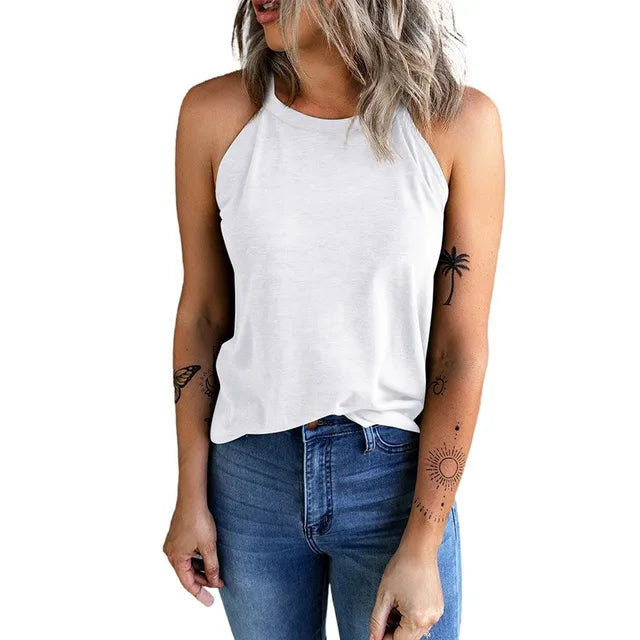 Anna - Schwarzes Basic-Tanktop