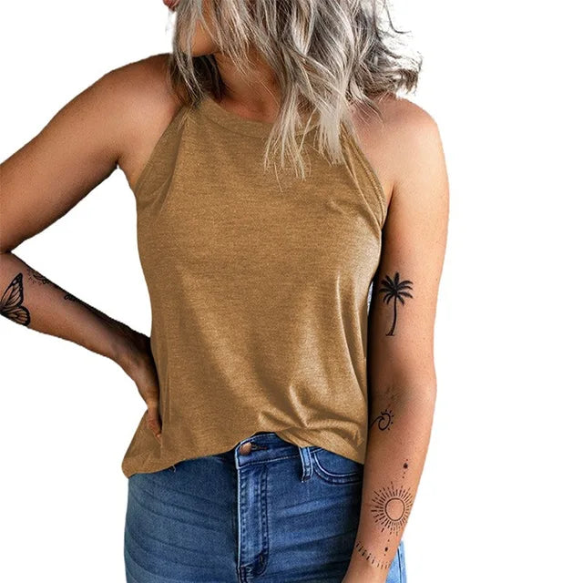 Anna - Schwarzes Basic-Tanktop