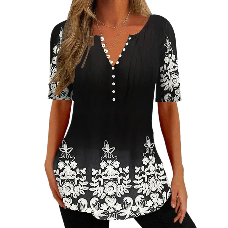 Schwarze Spitzenbluse - Grace