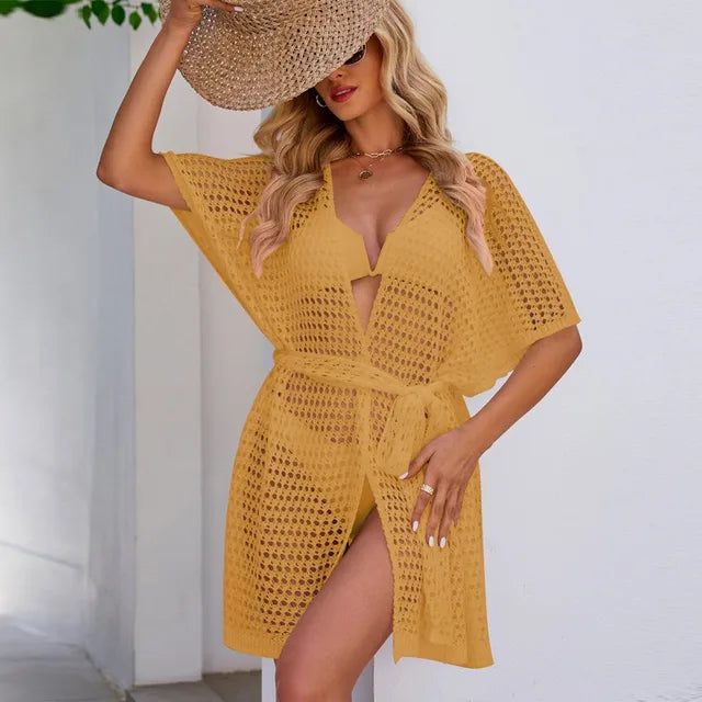Giselle - Weißer Strandponcho