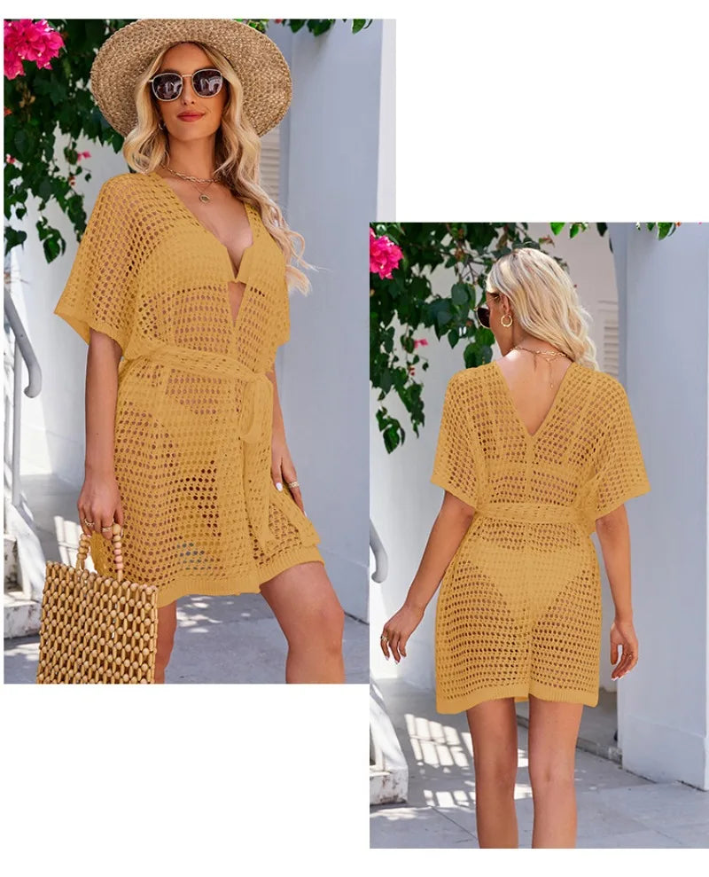 Giselle - Weißer Strandponcho