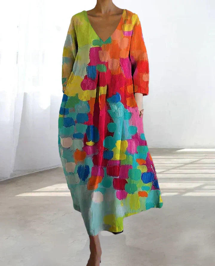 Sabrina - bunt bedrucktes kleid