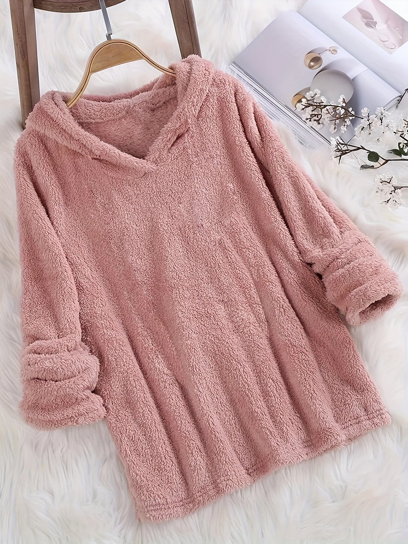 Kapuzenpullover Rosa - Kuscheliger Fleece-Hoodie