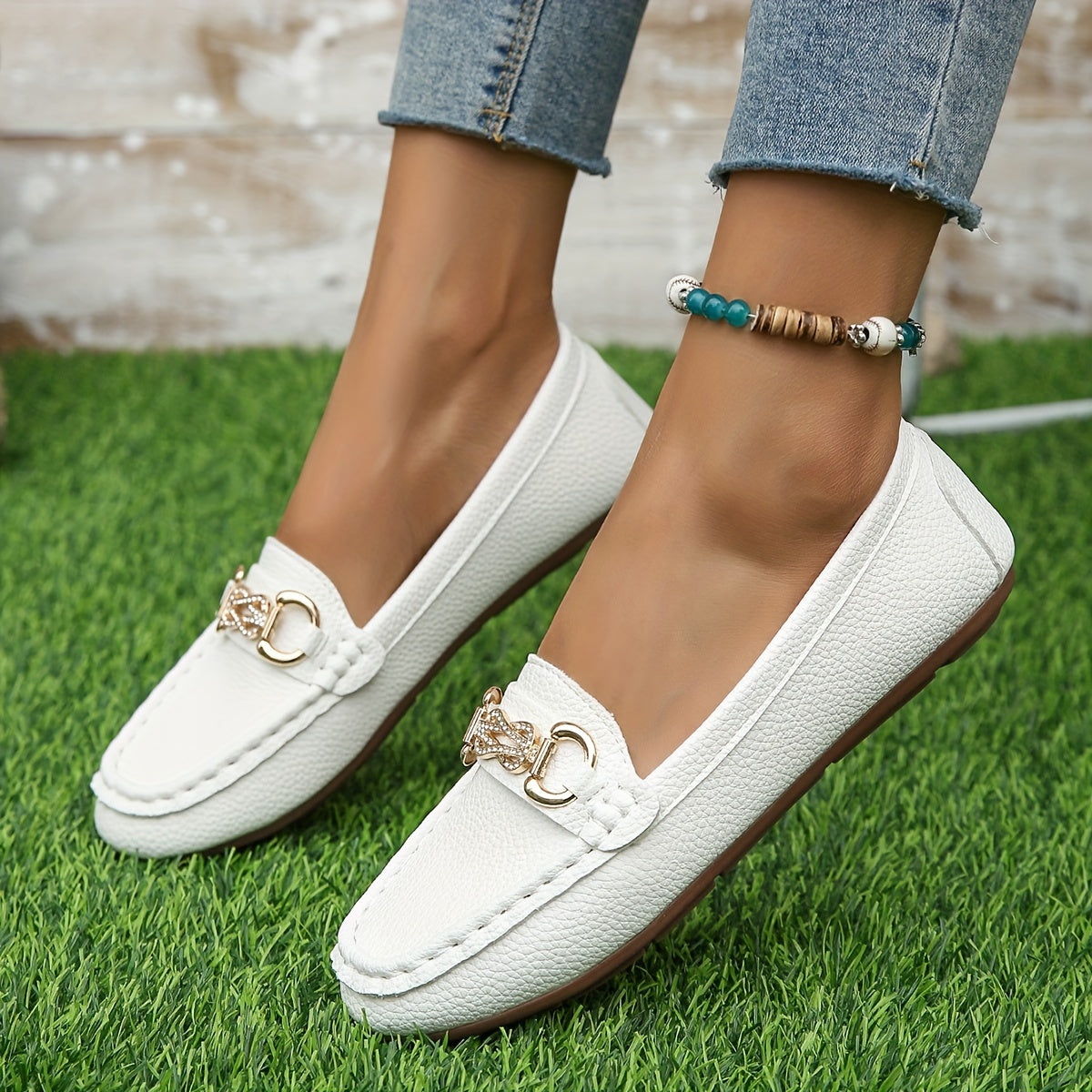 Weiße Loafer - Nora