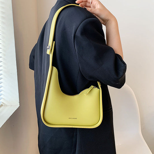 Giada - Gelbe Schultertasche im Retro-Stil