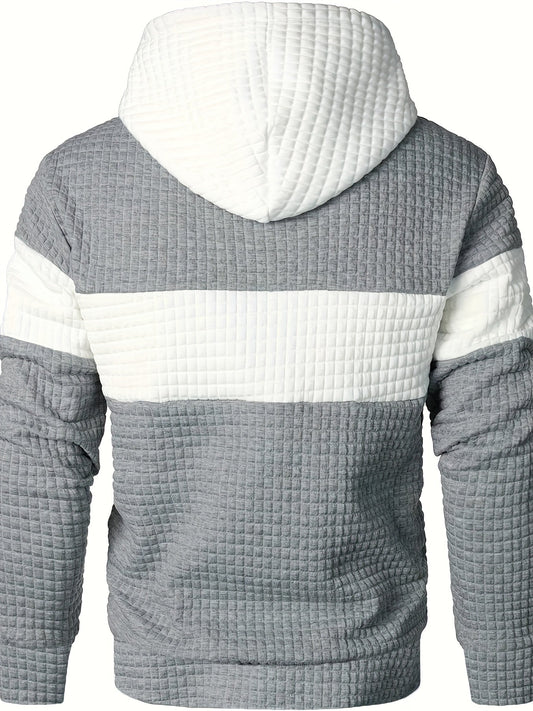 Grauer und Weißer Kapuzenpullover - Elias