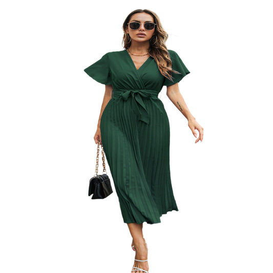 Grünes - wickelkleid laura