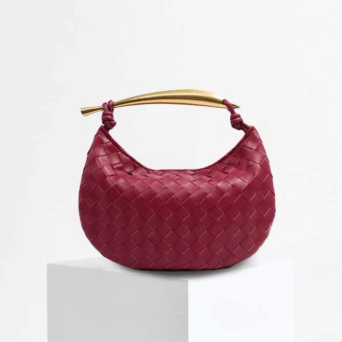 Mila - Geflochtene Damenhandtasche in Braun