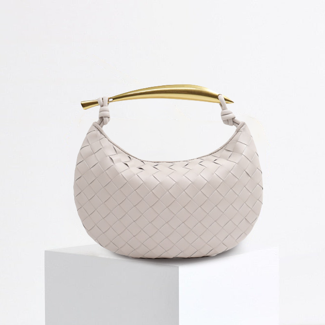 Mila - Geflochtene Damenhandtasche in Braun