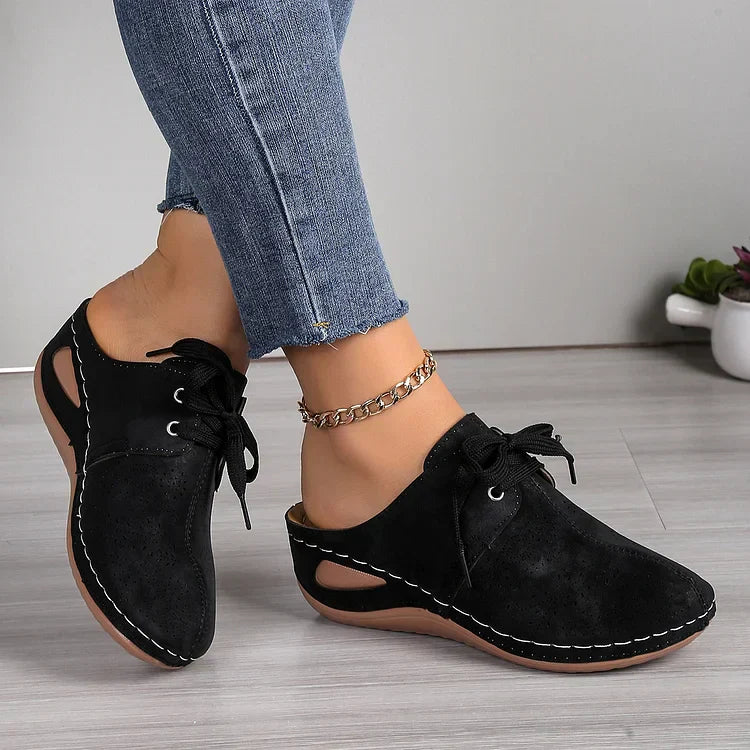Weiße Komfort Slipper - Sophie