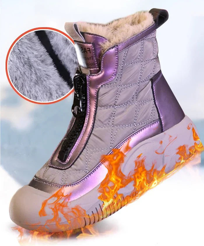Wasserdichte Schnürstiefel Weiß - Stella