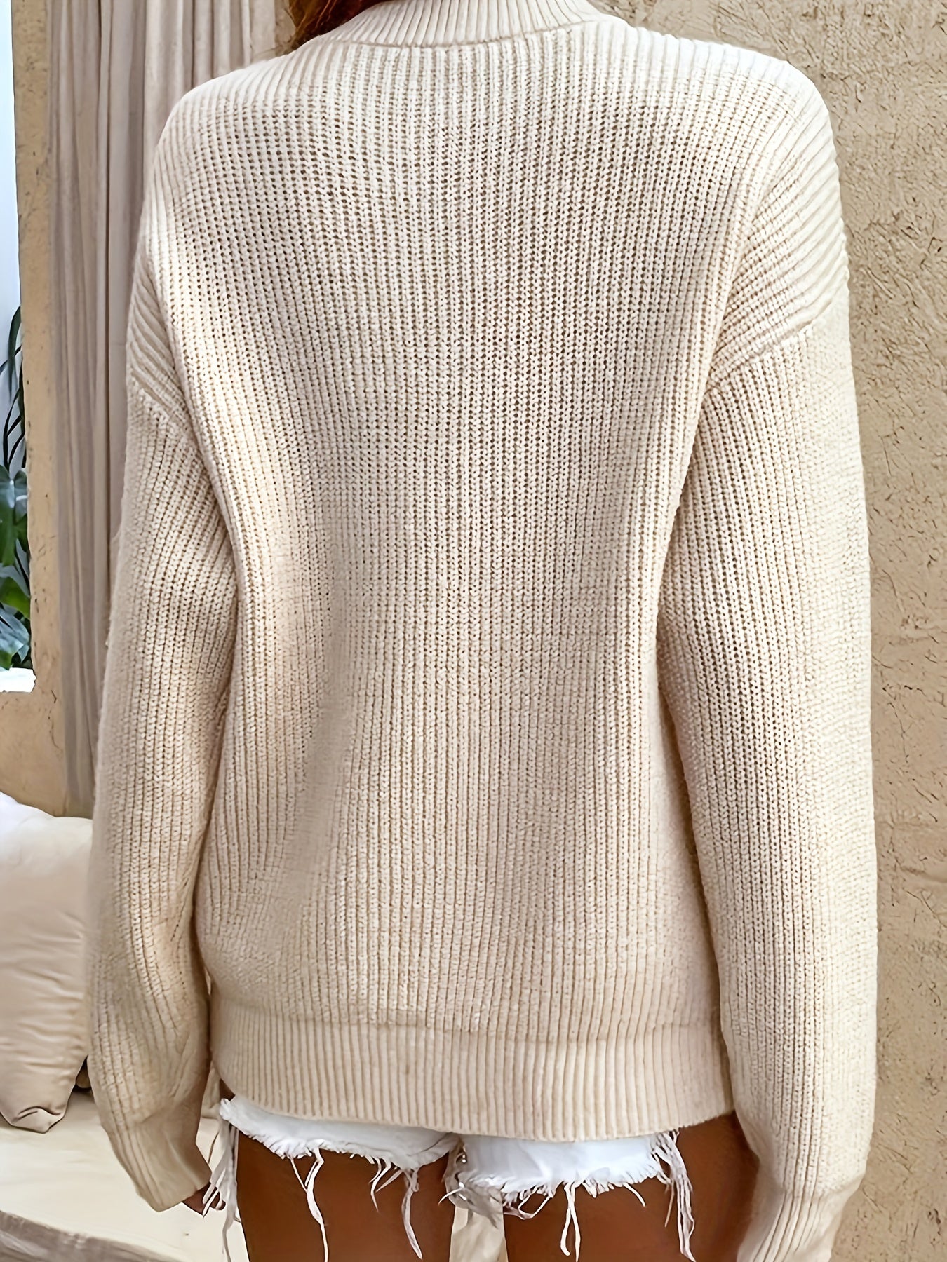 Rosa Pullover mit Knopfleiste – Mila