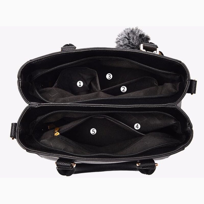 Julia - Schwarze Handtasche mit Charme