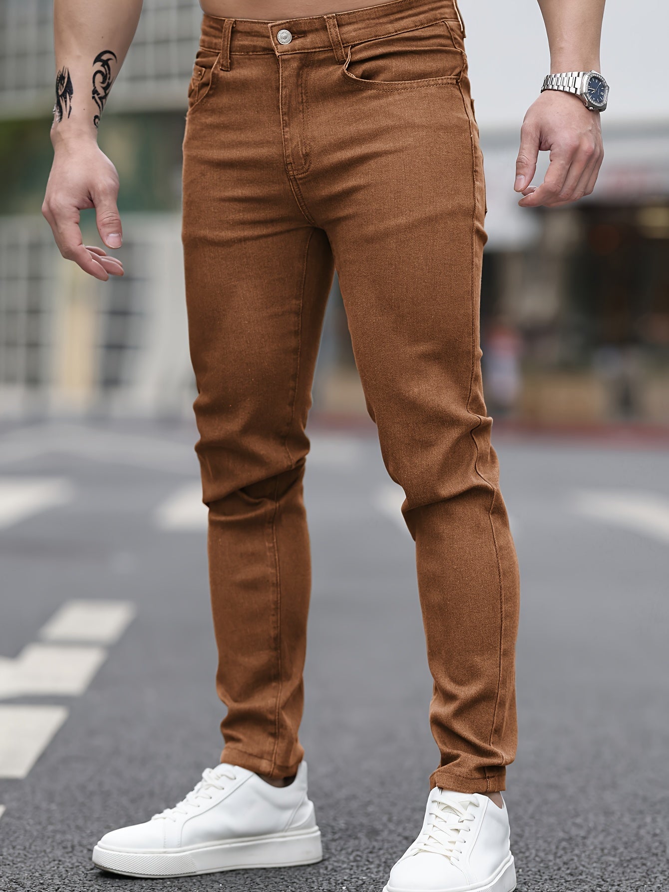 Olive Slim Fit Jeans - Lukas