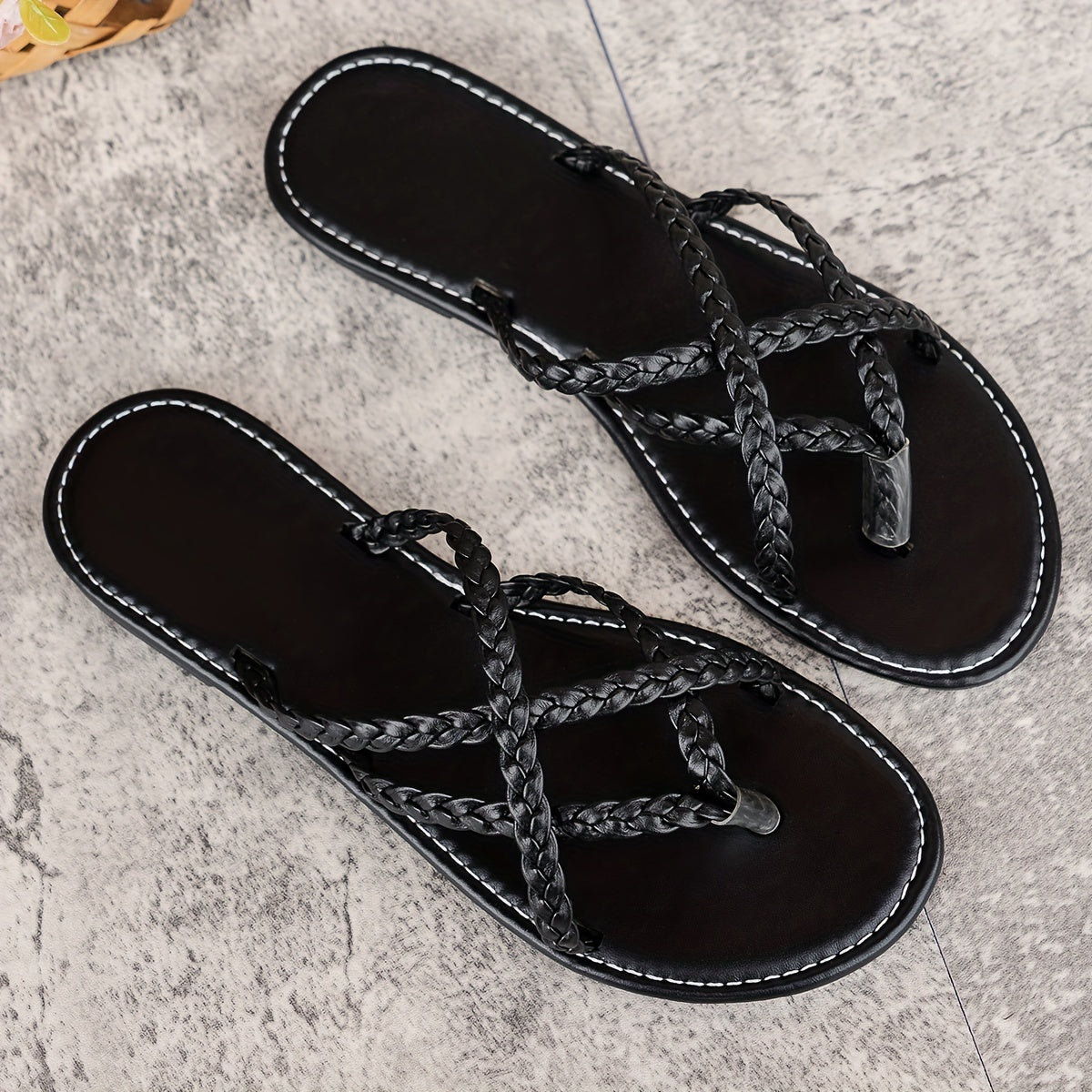 Schwarze Flip Flop - Lea