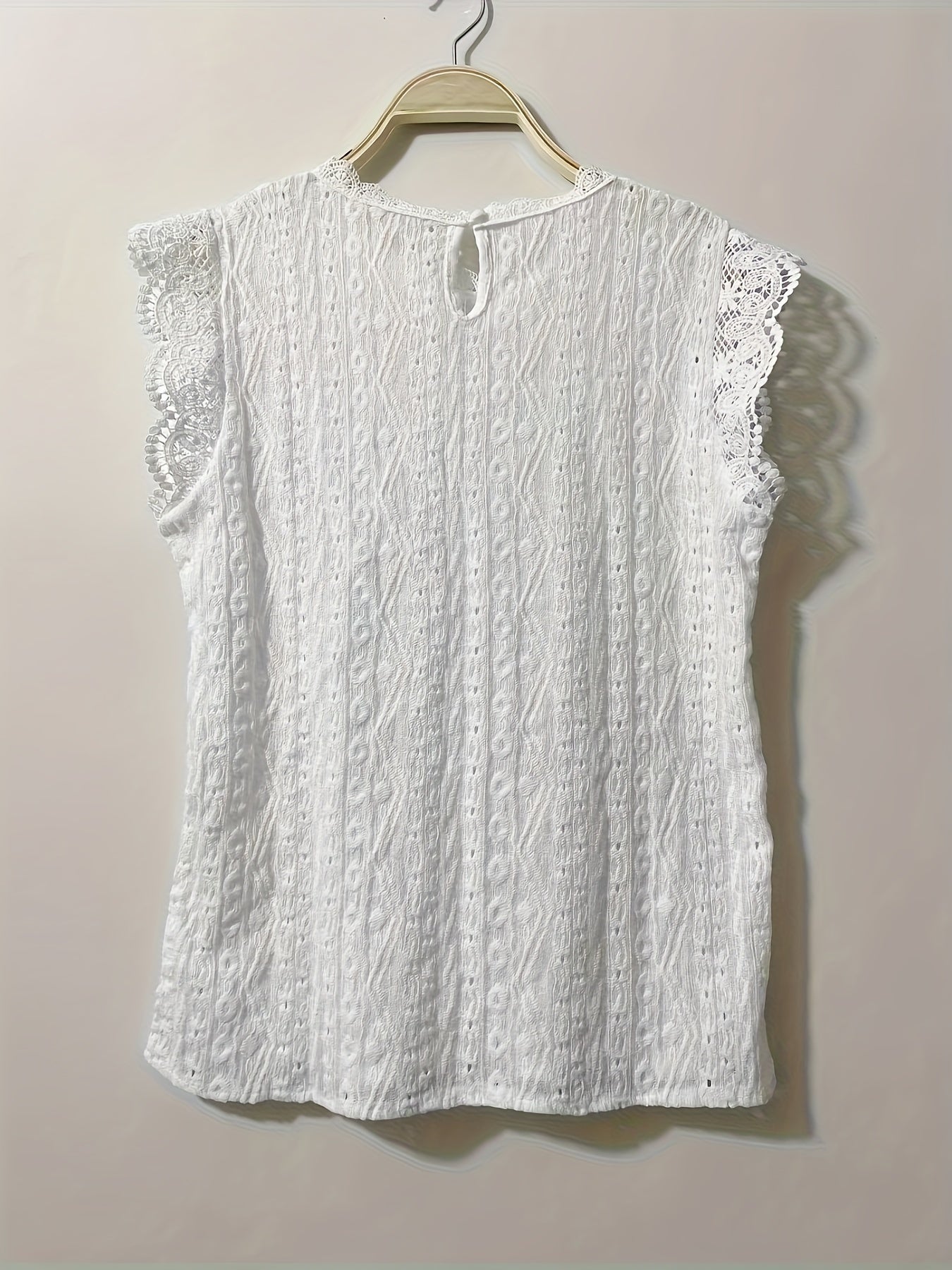 Weißes Spitzen T-Shirt - Elisa