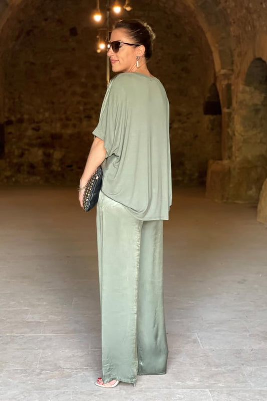 Britt - Zweiteiliges satin-Set