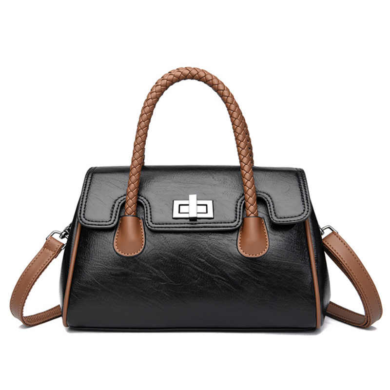 Clara - Braun Geflochtene Handtasche