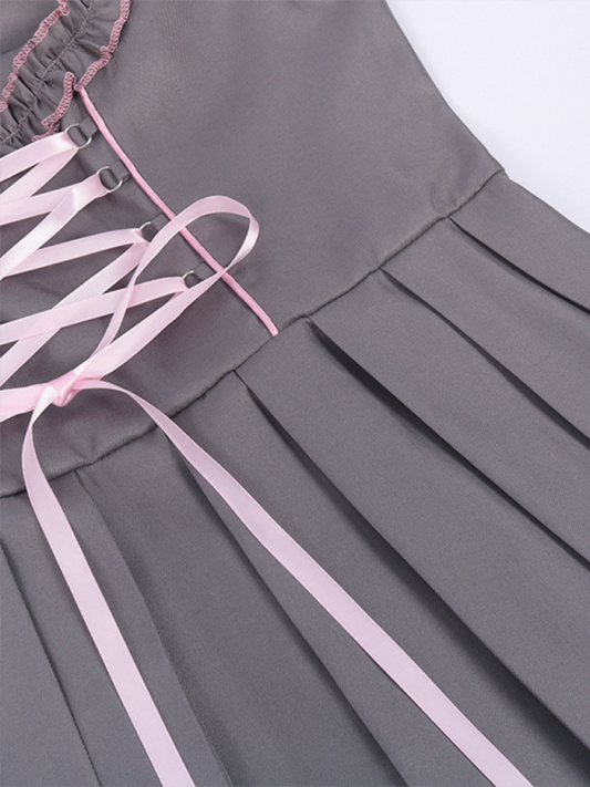 Snoh | dirndl kleid mit spitzenschürze und satinband für frauen