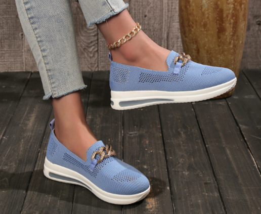 Orange Loafer mit Goldkette – Sophie