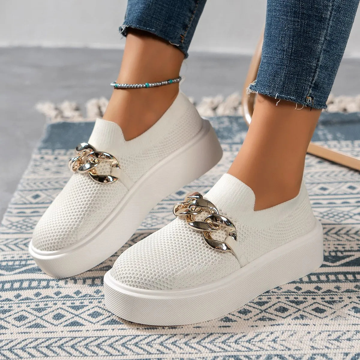 Lena - Bequeme Beige Loafers