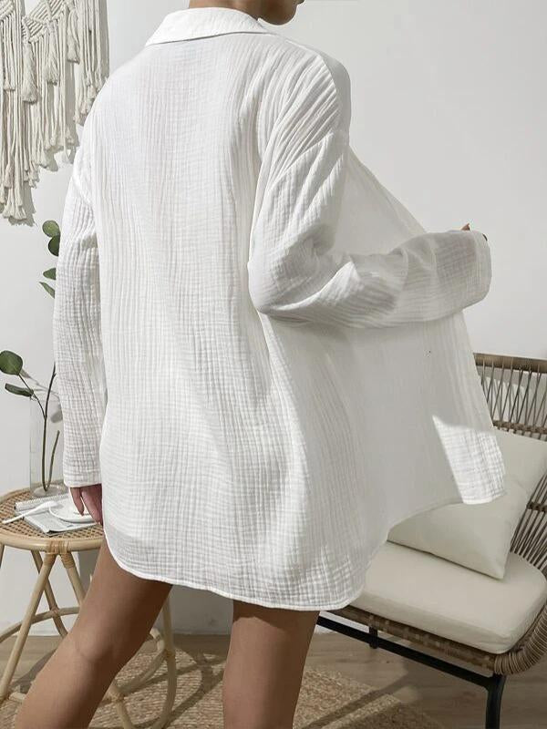 Eva - Weißes Shirt-Shorts-Ensemble