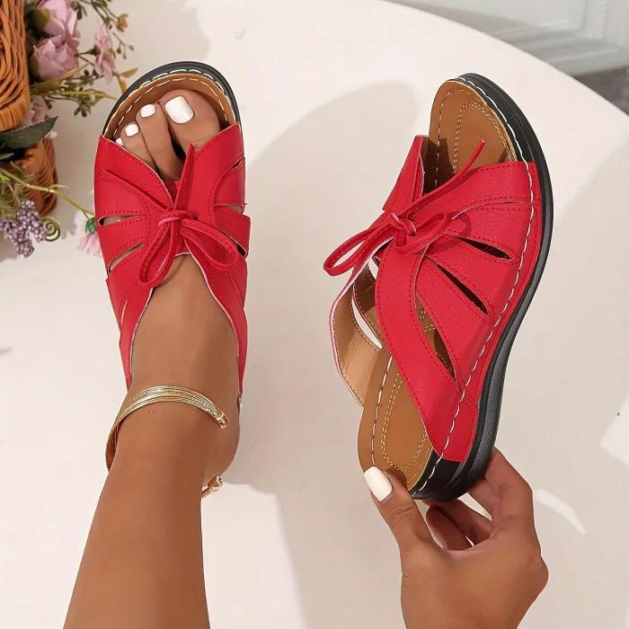 Mia – Weiße Plateausandalen