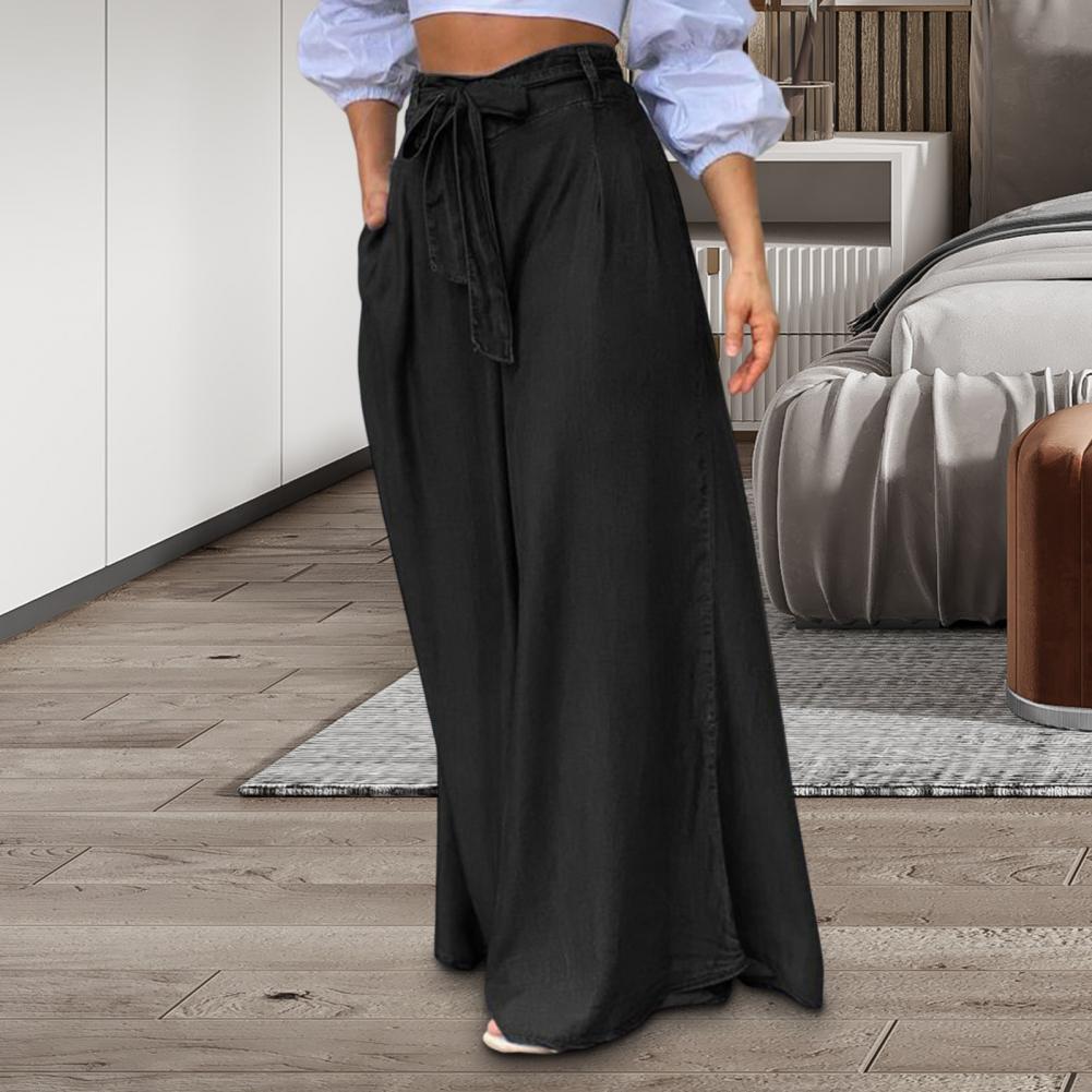 Johanna - Blaue Maxi-Stoffhose