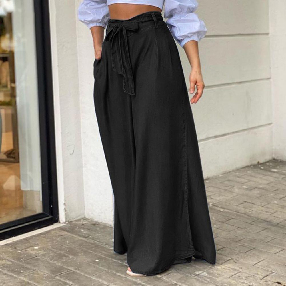 Johanna - Blaue Maxi-Stoffhose