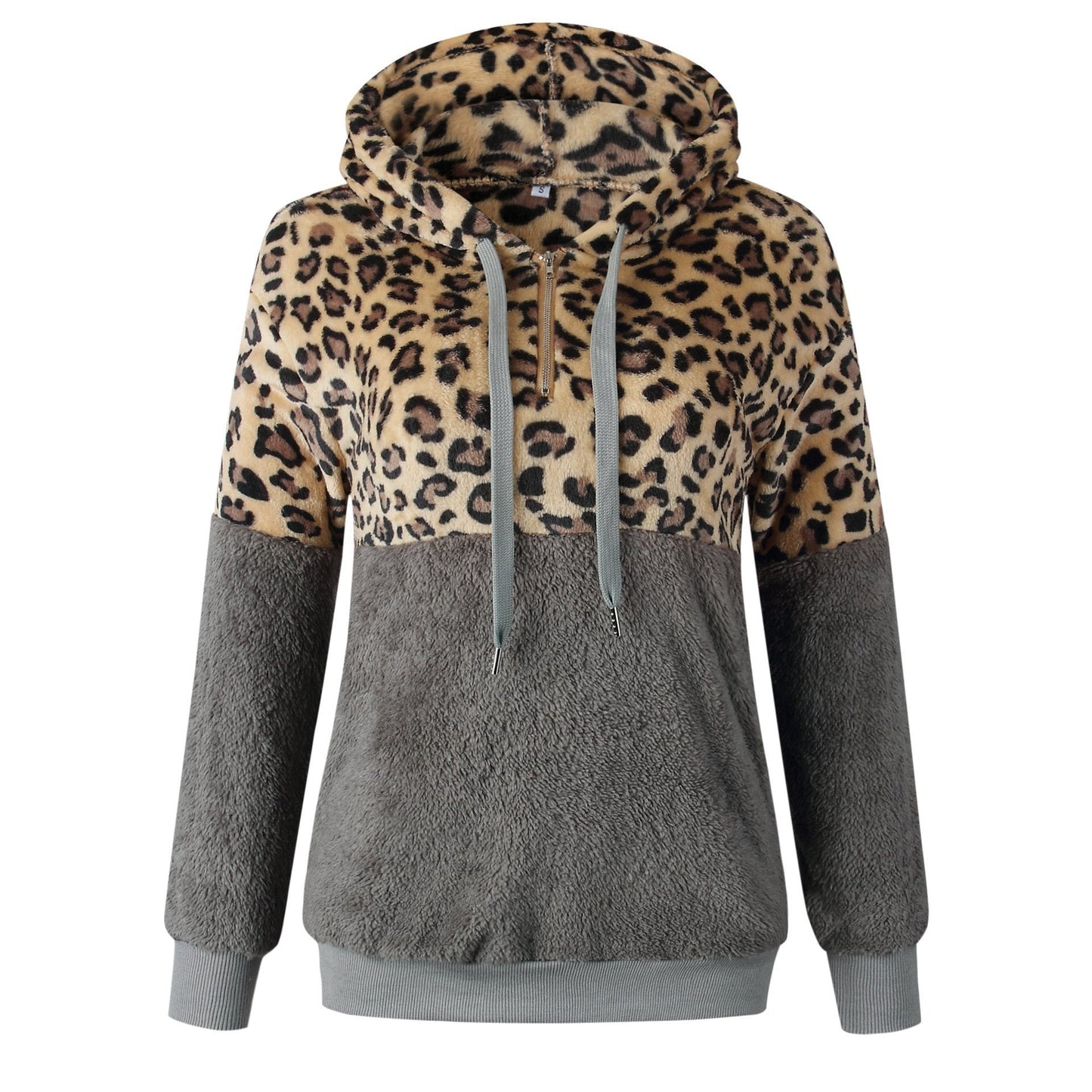 Teddy Pullover - extrem warmer und kuscheliger hoodie mit stylischem leopardenmuster für den frühling