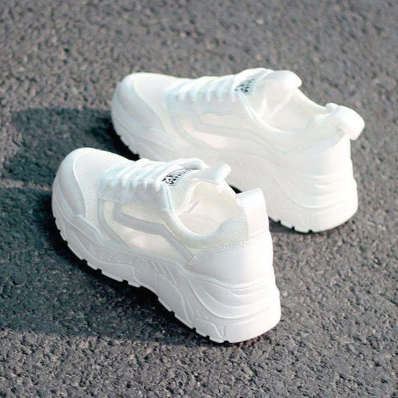 Ava - Weiß-Blauer Trend-Sneaker