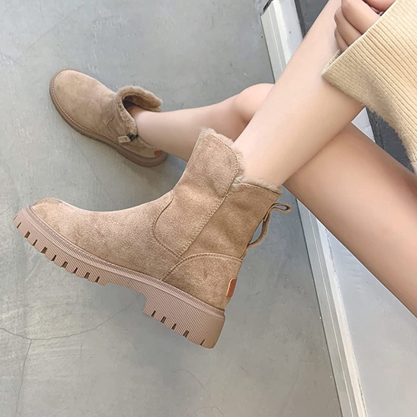 Schwarze Orthopädische warme Stiefel - ComfortEase
