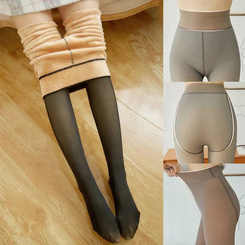 Schwarze Thermo-Winter-Leggings - CozyFlex