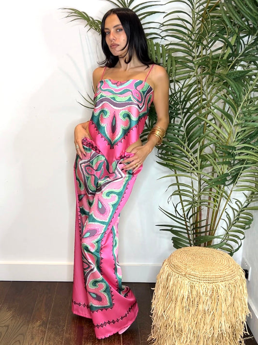 Laila's Satin Taschentuch Zweiteiler