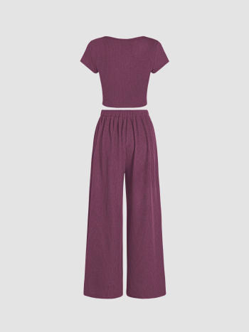 Bridgette's Knoten Weite Hosen Set