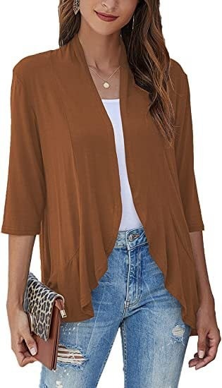Camila Elegante Offene Vorderseite Strickjacken